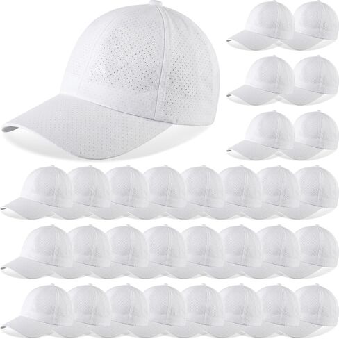 32 Pcs Unisex Quick Drying Baseball Cap Bulk Cooling Mesh Hat Ultra Lightweight Sun Hat for Group Sport Training in Kuwait