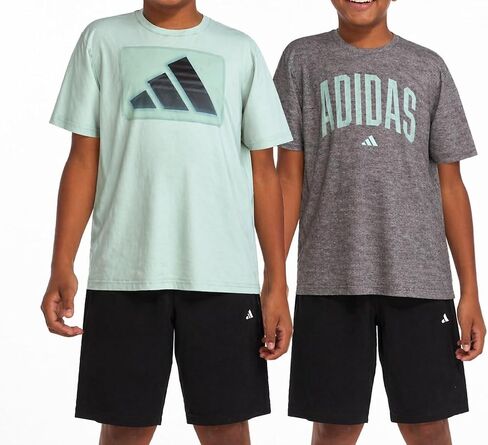 adidas Youth Boy's 2 Pack Short Sleeve T-Shirts in Kuwait
