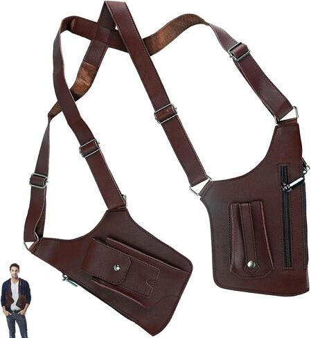 Cunguv Double Shoulder Armpit Bag Leather Underarm Bag Under Arm Pockets for Hidden in Saudi Arabia
