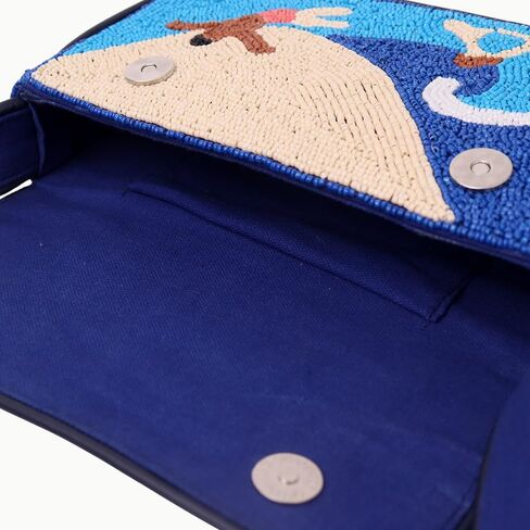 Indian Shelf Premium Handcrafted Beaded Beach Bags for Women, Girls - Women Evening Purse Summer Beach Theme (with Box) in Saudi Arabia
