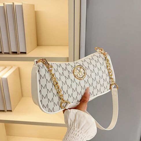 French Vintage Underarm Bag for Women, a Small Crossbody Bag with a Chain Perfect for Ladies Shopping Shoulder Tote. in Kuwait