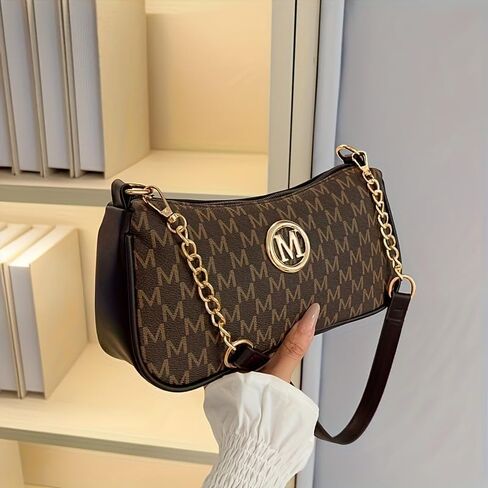 French Vintage Underarm Bag for Women, a Small Crossbody Bag with a Chain Perfect for Ladies Shopping Shoulder Tote. in Kuwait