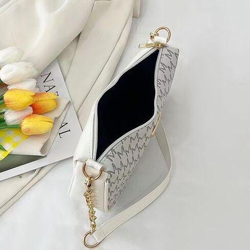 French Vintage Underarm Bag for Women, a Small Crossbody Bag with a Chain Perfect for Ladies Shopping Shoulder Tote. in Kuwait