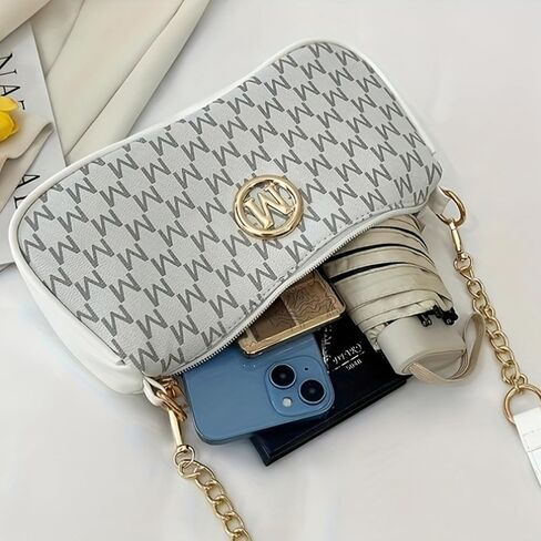 French Vintage Underarm Bag for Women, a Small Crossbody Bag with a Chain Perfect for Ladies Shopping Shoulder Tote. in Kuwait