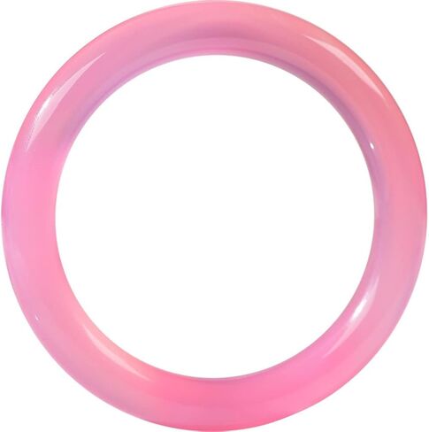 Pink Jade Bangle Bracelet for Women Retro Chinese Style Natural Agate Round Ice Chalcedony Gemstone Bangle (Size : 56mm) in Saudi Arabia