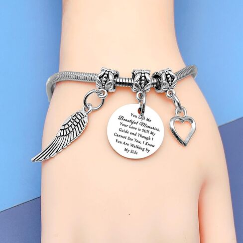 DlaeKua Memorial Gifts for Women Loss Loved Ones Bracelet Remembrance Gifts for Husband Boyfriend Memorial Gift for Loss of Mom Dad Sister Brother Memory Gift for Women in Kuwait