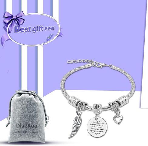 DlaeKua Memorial Gifts for Women Loss Loved Ones Bracelet Remembrance Gifts for Husband Boyfriend Memorial Gift for Loss of Mom Dad Sister Brother Memory Gift for Women in Kuwait