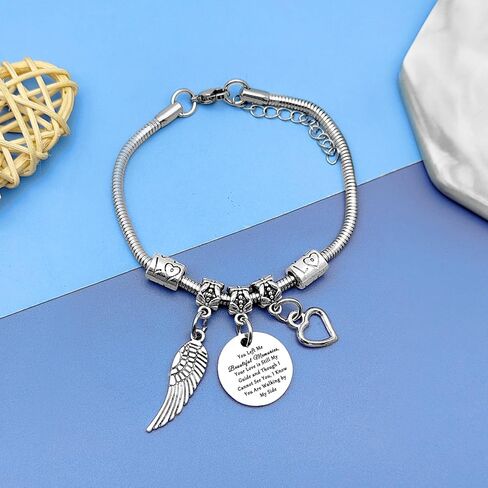 DlaeKua Memorial Gifts for Women Loss Loved Ones Bracelet Remembrance Gifts for Husband Boyfriend Memorial Gift for Loss of Mom Dad Sister Brother Memory Gift for Women in Kuwait
