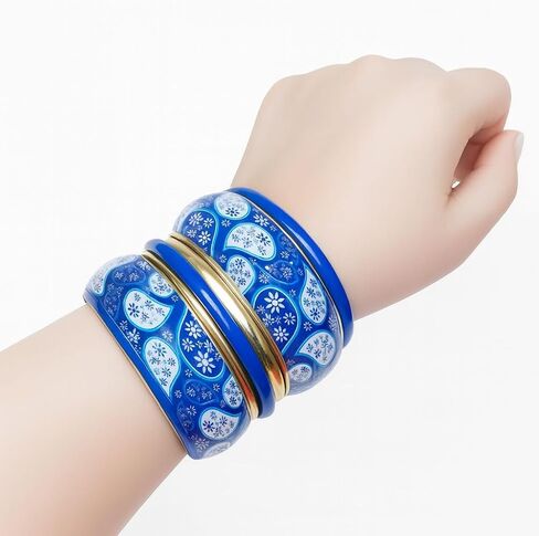African Chunky Bangle Bracelet for Women – Handcrafted Brass Ethnic Jewelry Indian Bollywood Style Statement Bangles, Boho Fashion Wrist Accessory for Party Festival Wedding Fashion Gift in Saudi Arabia