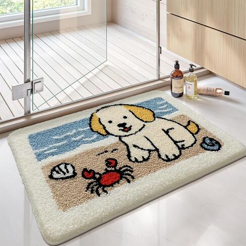 Cute Bath Mat, Fluffy Ultra Soft Bathroom Rugs with Funny Duck Designs, Super Absorbent Shower Bath Rug Non Slip, Machine Washable Floor Mats for Bathtub, Shower, and Entryway, 32" x 20" in Kuwait