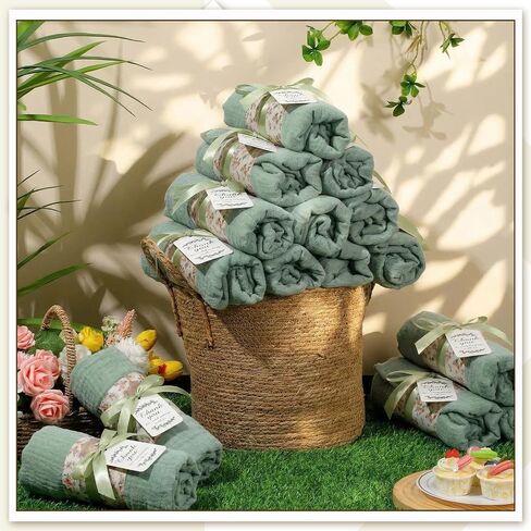 Hercicy 15 Sets Wedding Favors Gift for Guests Women, Wedding Shawls Wraps Bridal Bridesmaid Hijab Scarfs with Cards, Ribbon in Kuwait