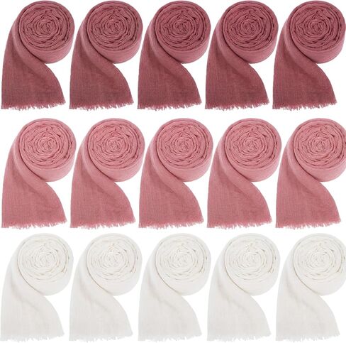 Hercicy 15 Sets Wedding Favors Gift for Guests Women, Wedding Shawls Wraps Bridal Bridesmaid Hijab Scarfs with Cards, Ribbon in Kuwait