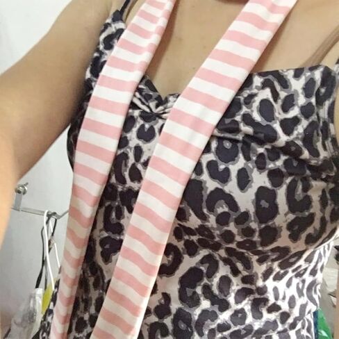 Lady Goth Harajuku Cool Scarve Style Girl Stripe Long Knitted Scarves Fashion Cloth Unisex Street Casual Neckerchief, Approx. 4x180cm/ 1.57x70.86in, Pink in Saudi Arabia