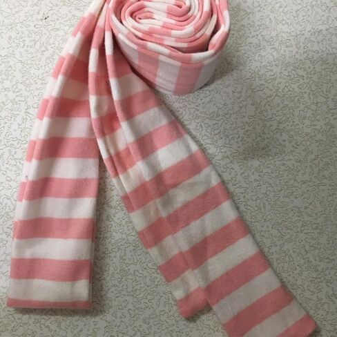 Lady Goth Harajuku Cool Scarve Style Girl Stripe Long Knitted Scarves Fashion Cloth Unisex Street Casual Neckerchief, Approx. 4x180cm/ 1.57x70.86in, Pink in Saudi Arabia