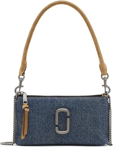حقيبة كتف نسائية من مارك جاكوبس The Denim Suede Snapshot قابلة للتحويل in Kuwait