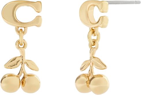 COACH Jewelry Women's Signature C Cherry Drop Earrings in Kuwait