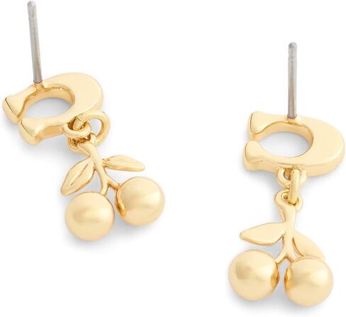 COACH Jewelry Women's Signature C Cherry Drop Earrings in Kuwait
