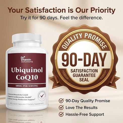 Ubiquinol CoQ10 100 mg – Active Form of Coenzyme Q10 with Enhanced Bioactivity – Heart & Cardiovascular Health Support, Antioxidant & Cellular Energy Production Formula, Non-GMO, 60 Softgels in Saudi Arabia