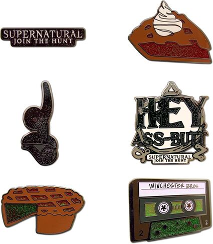 Supernatural Mystery Enamel Pin Blind Box Series, Join the Hunt Logo, Hey Ass-Butt, Cherry Pie, Cherry Pie Slice, Tulpa Tibetan Spirit Sigil, or Winchester Bros Mix Tape in Kuwait