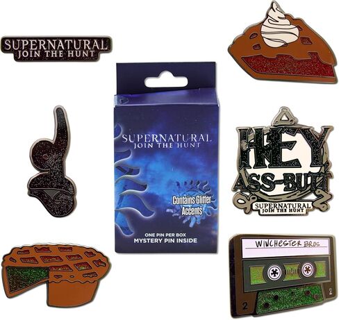 Supernatural Mystery Enamel Pin Blind Box Series, Join the Hunt Logo, Hey Ass-Butt, Cherry Pie, Cherry Pie Slice, Tulpa Tibetan Spirit Sigil, or Winchester Bros Mix Tape in Kuwait