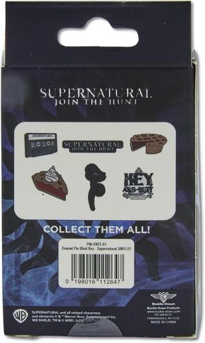 Supernatural Mystery Enamel Pin Blind Box Series, Join the Hunt Logo, Hey Ass-Butt, Cherry Pie, Cherry Pie Slice, Tulpa Tibetan Spirit Sigil, or Winchester Bros Mix Tape in Kuwait