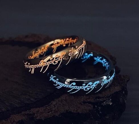 Glow in the Dark Ring of Power with Elvish Rune in Kuwait