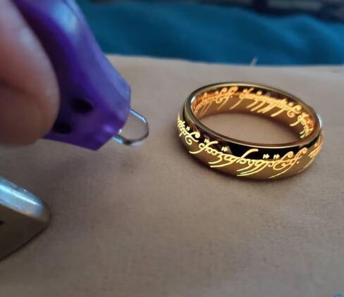 Glow in the Dark Ring of Power with Elvish Rune in Kuwait