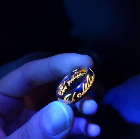 Glow in the Dark Ring of Power with Elvish Rune in Kuwait