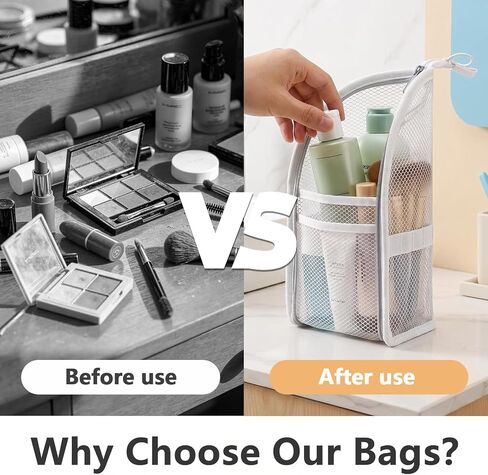 2 Pack Standing Toiletry Bag, Portable Lightweight Travel Toiletry Bag, Leakproof Travel Organizer Pouch for Bathroom, Gym, Business Trip,Family Travel in Kuwait