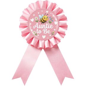 Mom to Bee Tinplate Badge Pin - Bee Mom to Be Brooch Pin, Pink Rosette New Parents Award Ribbon Button, Baby Shower/Gender Reveal Party Decoration in Saudi Arabia