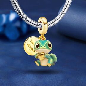 1pc 925 Silver Fashionable Love Lizard Beads Charms Fit DIY Jewelry Matching And Daily Outfit Decoration Gift For Women in Kuwait