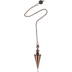 Amaxiu 1Pcs Copper Pendulum for Divination & Dowsing, 9 Inch Pointed Cone Pendant with Chain Ideal Dowsing Tool for Spiritual Healing Chakra Balance Guidance & Witchcraft Supplies in Kuwait