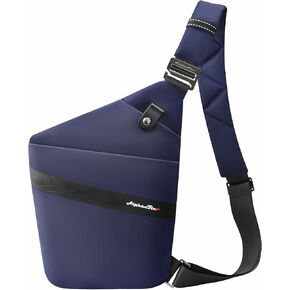 Anti-Theft Crossbody Bag for Women & Men - Pickpocket Proof Lockable Zipper, RFID Blocking, Hidden Pockets & Slash-Resistant Slim Sling Bag For Travel (Navy) in Saudi Arabia