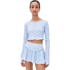 LOVESHACKFANCY Women's Laudie Zip Up in Saudi Arabia