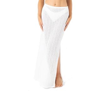 Roxy Women's Crochet Pull-on Long Skirt Cover-up – Lightweight Open-Knit, Breezy Beach Skirt, Poolside Coverup in Kuwait