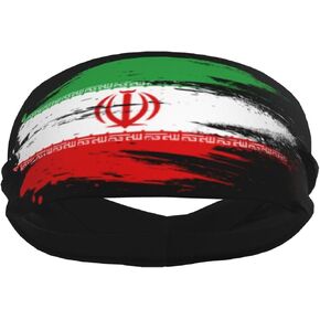 Iran Iranian Flag Abstract Art Stretchy Breathable Sports Headbands for Women Men - Moisture Wicking Workout Sweatbands for Running Yoga Gym Tennis Cycling in Saudi Arabia