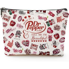 Pepper Merch Makeup Bag, Dr Drinks Lover Cosmetic Case Tell Me I’m Beautiful, Funny Gift for Dr.P Soda Fan, Cute Travel Toiletry Zipper Pouch for Women in Saudi Arabia