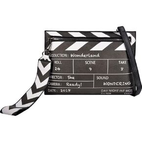 Novelty Clapperboard Crossbody Bag for Women - Cinema Movie Purse with Detachable Shoulder Strap, Leather Film Clutch Handbag in Saudi Arabia