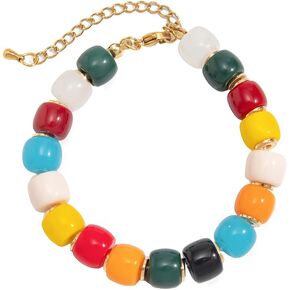 Colorful Chunky Bracelet for Women Summer Beach Jewelry Chunky Beaded Bracelet for Women Boho Chunky Statement Bracelet Y2K Summer Jewelry in Saudi Arabia