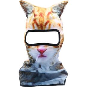 3D Cat Ski Balaclava Animal Sheisty Face Mask with Ears for Music Festivals, Raves, Ski Outdoor Activities, Halloween, Party in Saudi Arabia