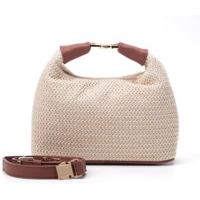 Faux Straw Crossbody Bags for Women, Small Top Handle Purse with Adjustable Strap, Woven Summer Handbag for Beach Vacation in Saudi Arabia