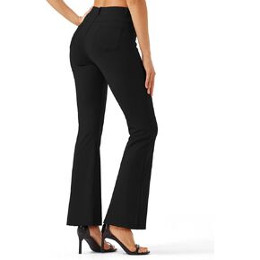 ZUTY Women's Yoga Dress Pants for Work Bootcut Flare Leggings Wide Leg Pants with Pockets Stretchy 30" Inseam in Saudi Arabia