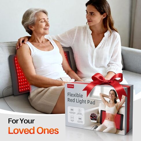 Comfytemp Soft-Touch Red Light Therapy for Body with 242 LEDs, 30W Wearable Near Infrared Light Therapy Pad, 24'' x 12'' Flexible Wrap for Back Knee Shoulder Hands Home Use, 660nm & 850nm in Kuwait