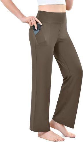 Leafigure Wide Leg Yoga Pants for Women, Sweatpants with Pockets Dress Casual Pants for Work Yoga in Kuwait