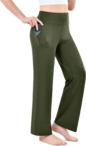 Leafigure Wide Leg Yoga Pants for Women, Sweatpants with Pockets Dress Casual Pants for Work Yoga in Kuwait