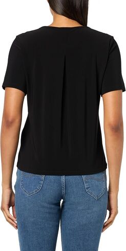 H Halston Womens Short Sleeve High Neck Jersey Top in Kuwait