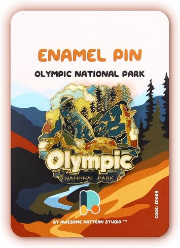 Enamel Pin - Olympic National Park. Collector’s Edition, Durable & Stylish Souvenir Pin for Backpacks, Jackets, Hats, and Accessories, National Park Lovers Gift in Kuwait