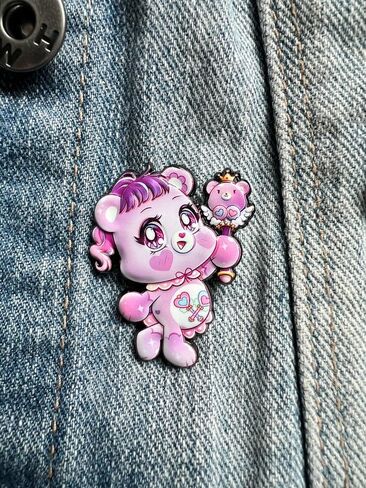 What's Your Passion Jewelry Care Bears Kindness Keepers Share Bear Pin, Official Licensed in Saudi Arabia
