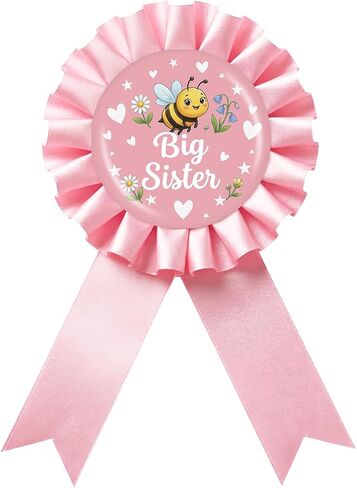 دبوس شارة صفيح من Mom to Bee - دبوس بروش من Mom to Be، زر شريط جائزة الآباء الجدد باللون الوردي الوردي، ديكور حفلات استقبال المولود الجديد/الكشف عن الجنس in Kuwait