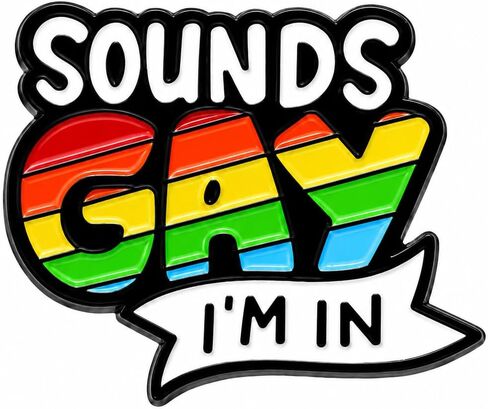 Funny Quote Pin - Enamel Rainbow Pins Brooch with "Sounds I'm In" for Backpacks, Jackets, Hats. Pride Brooches Gift for Friends, Adults, Girls, Boys in Saudi Arabia